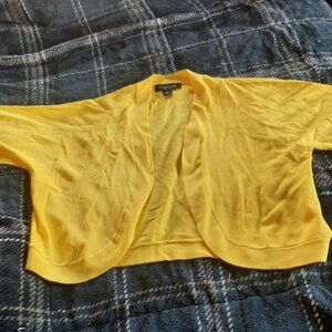 Perceptions Womens Short Sleeve Shrug x-large|Bright Yellow  NWT